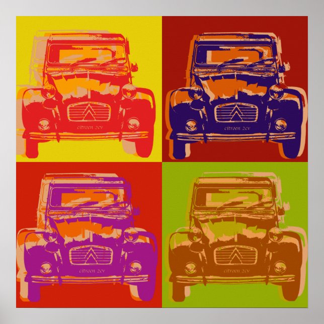 Affiche Citroen 2cv (Devant)
