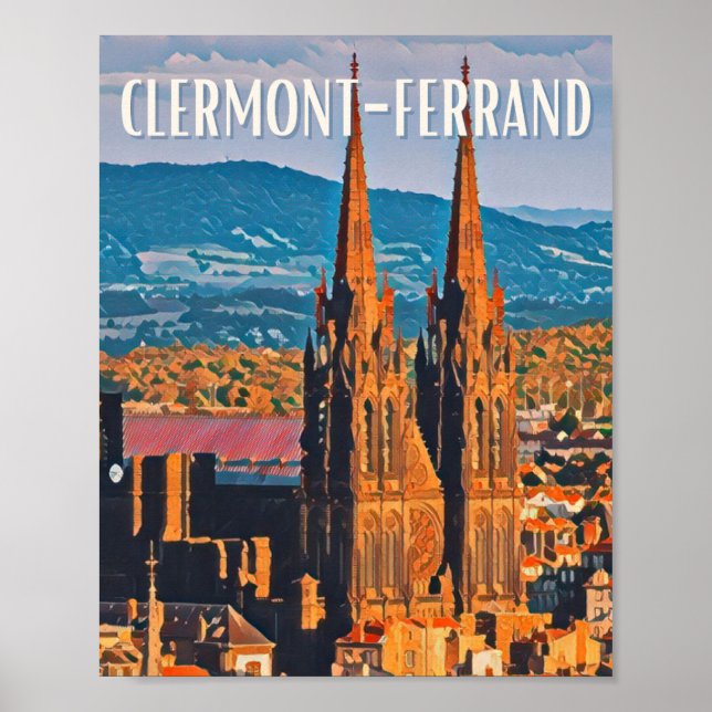 Affiche Clermont-Ferrand Photo Vintage  (Devant)