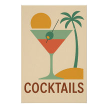 Affiche Cocktails - Minimal