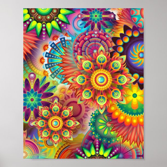affiche colorée de mandala (Devant)