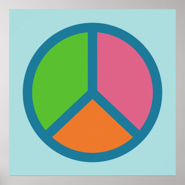 Affiche colorée des signes de paix (Devant)