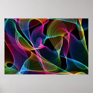 Affiche colorée multi abstraite
