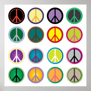 Affiche Colorée Peace