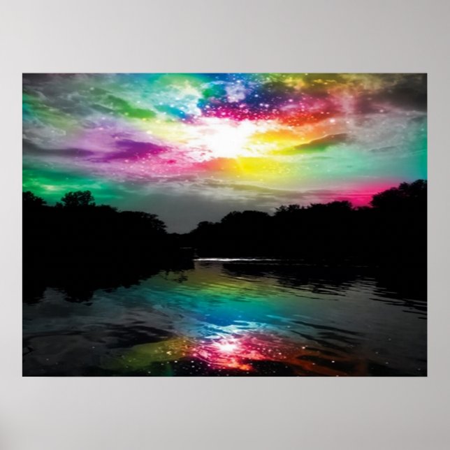 Affiche colorée Sky and Water (Devant)