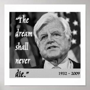 affiche commémorative de ted kennedy