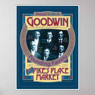 AFFICHE commémorative du marché Goodwin/Pikes