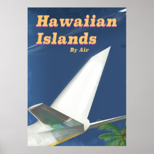 Affiche commerciale des îles Hawaii