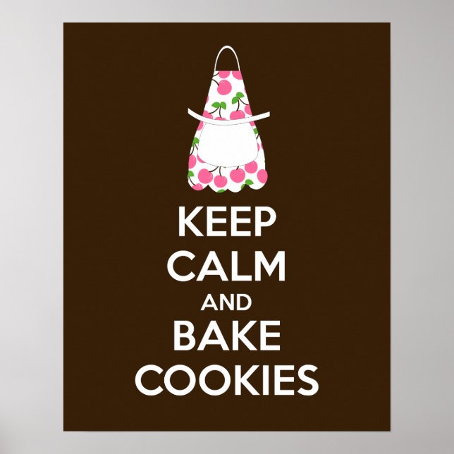 Affiche Conserver le calme et cuire des biscuits I (Devant)