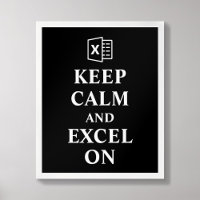 Affiche Conserver le calme et Excel sur la comptab