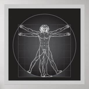 affiche contemporaine de l'homme vitruvien DE 14.9