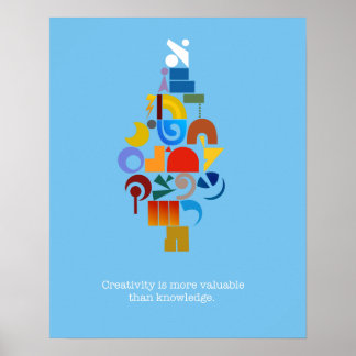 Affiche contemporaine et créative en hébreu Aleph-