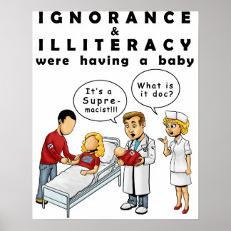 Affiche contre le racisme montrant la naissance du