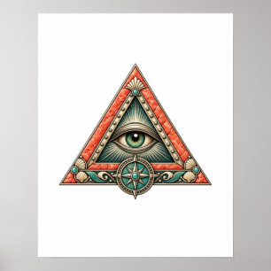 Affiche Coral Compass Eye