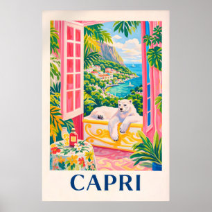 Affiche Côtière de Capri, Voyage sur la Riviera It