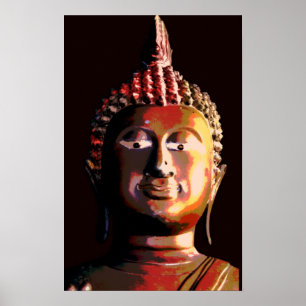 affiche couleur bronze de Bouddha