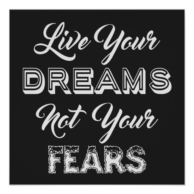 Affiche couleur personnalisée Live Your Dreams (Devant)