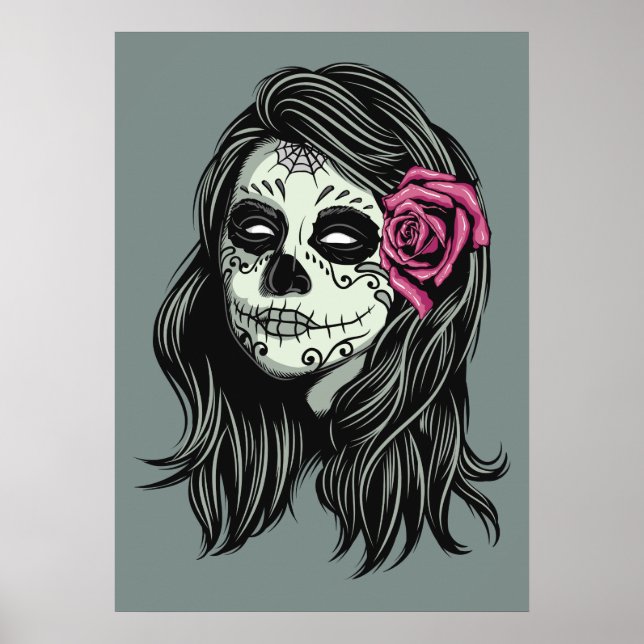 Affiche couleur personnalisée pour la femme Zombie (Devant)