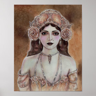 Affiche couleur sépia de Renee