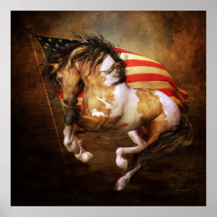 Affiche courue par liberté de drapeau américain