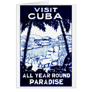 Affiche cubaine vintage de voyage