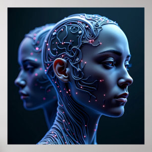 Affiche Cyberpunk générée par l'IA