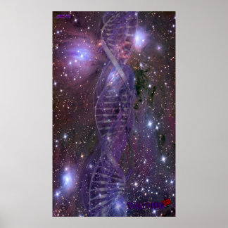 affiche d'ADN de galaxie