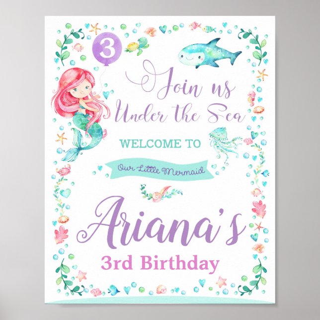 Affiche d'Affiche de bienvenue de fête d'anniversa (Devant)