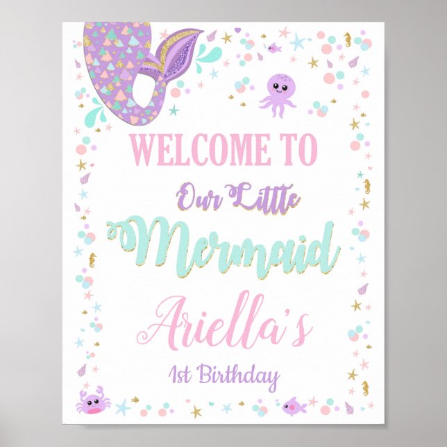 Affiche d'Affiche de bienvenue de fête d'anniversa (Devant)