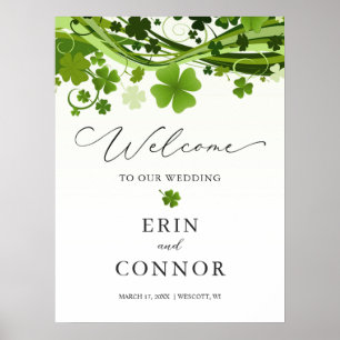 Affiche d'Affiche de bienvenue Mariage irlandaise