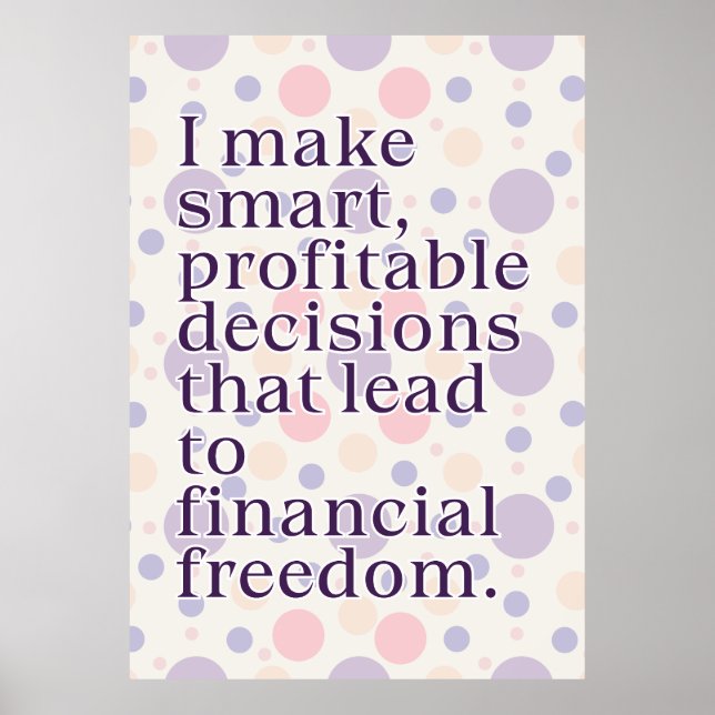Affiche d'affirmation d'abondance  (Devant)