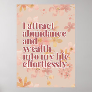 Affiche d'affirmation d'abondance