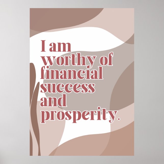 Affiche d'affirmation d'abondance  (Devant)