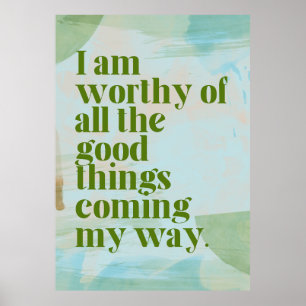 Affiche d'affirmation d'amour de soi