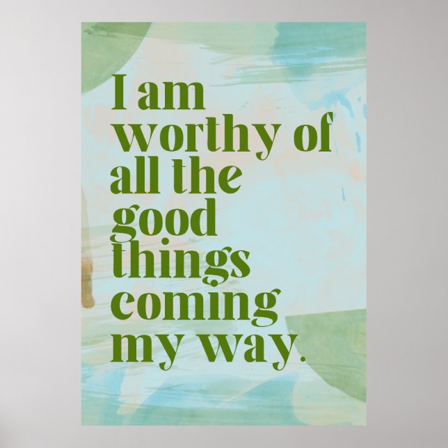 Affiche d'affirmation d'amour de soi (Devant)