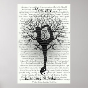 Affiche d'affirmation positive personnalisée