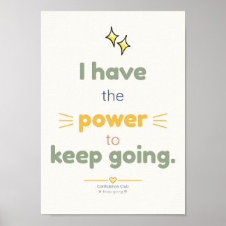 Affiche d'affirmation pour enfants | Pouvoir