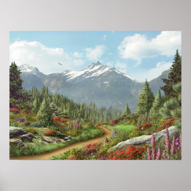 Affiche d'Alan Giana "À la montagne" (Devant)