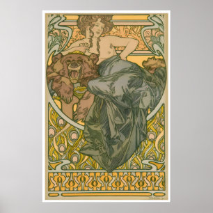 Affiche d'Alphonse Mucha Art Nouveau Peinture Bell