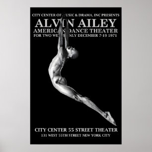 Affiche d'Alvin Ailey 1971 Modern Dance impression