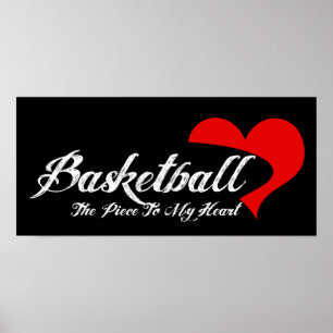 Affiche d'amour de basket-ball
