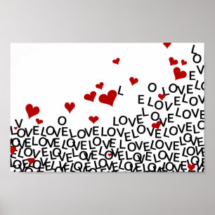 Affiche d'amour de la Saint Valentin