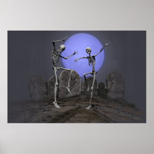 Affiche Dancing Skeletons