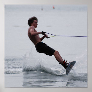 Affiche d'angle de Wakeboard