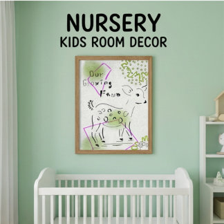 AFFICHE D'ANIMAL DE SAFARI DE NURSERY BOHO