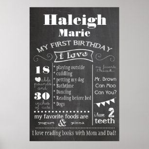 Affiche d'anniversaire de première année