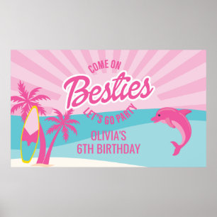 Affiche d'anniversaire des meilleures amies de la