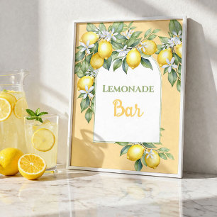 Affiche d'anniversaire du bar à limonade