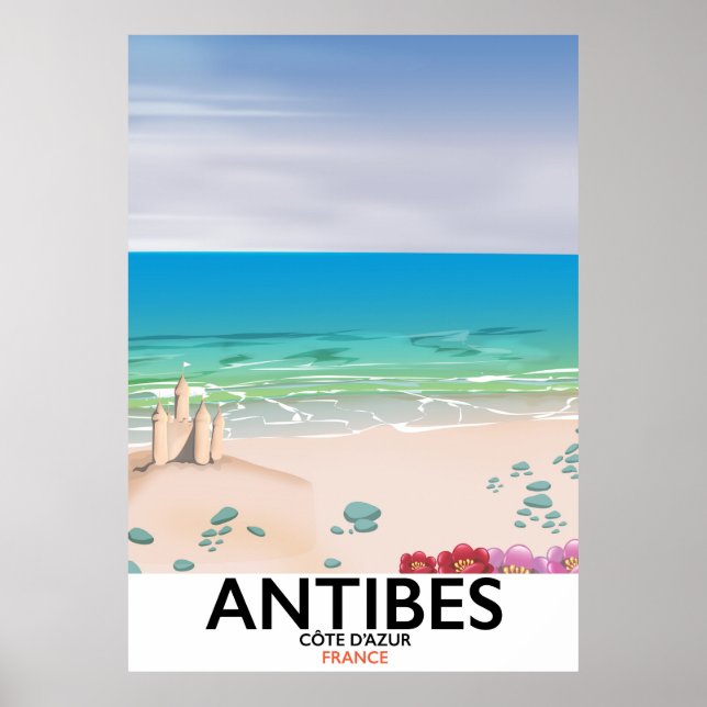 Affiche d'Antibes France Beach (Devant)