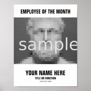 Affiche d'appréciation de l'employé du mois