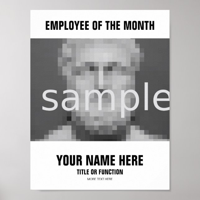 Affiche d'appréciation de l'employé du mois (Devant)